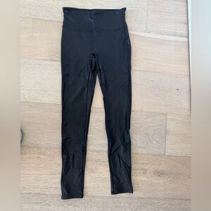 SPANX Faux Leather Black High-Waisted Leggings Size Small